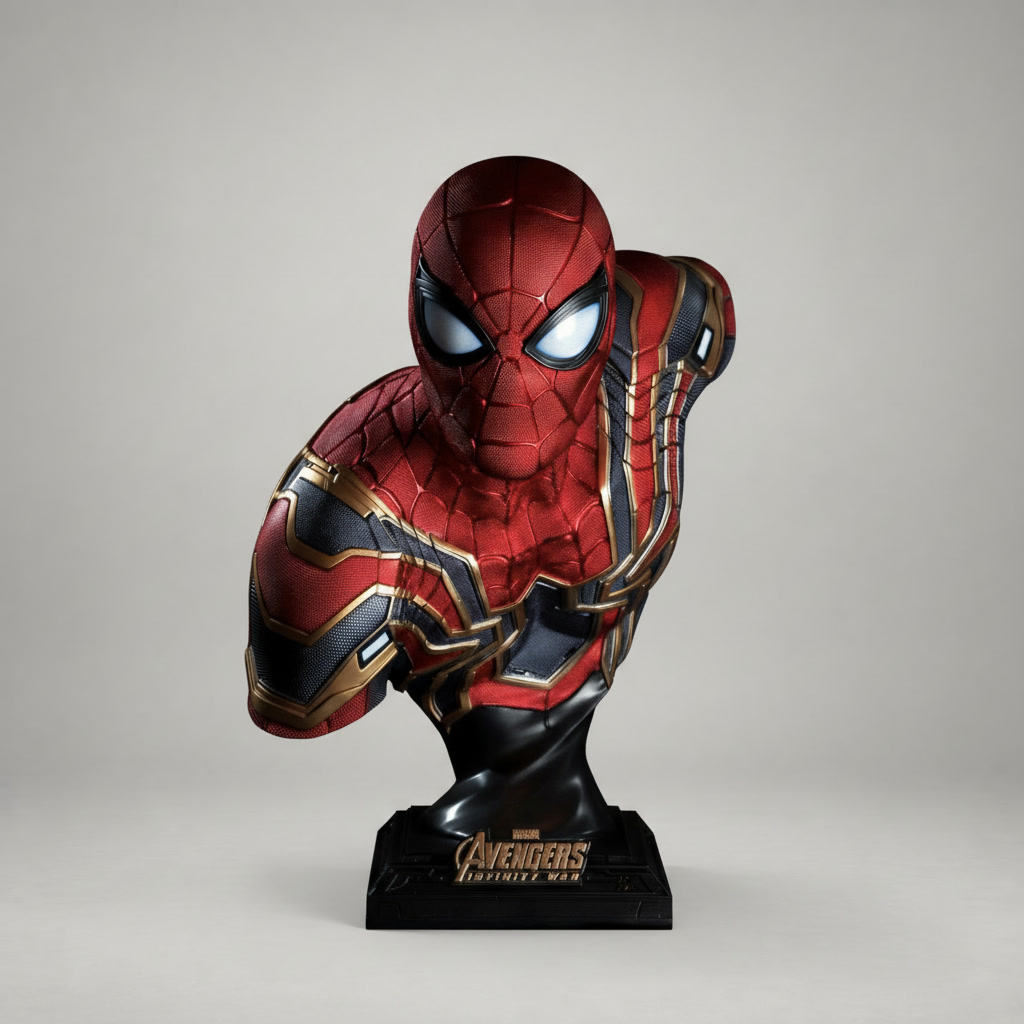 Busto Homem-Aranha Uniforme de Ferro