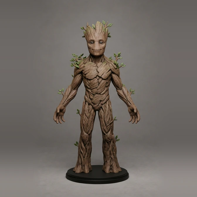 Estátua Groot Colecionável