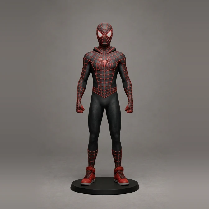 Estátua Miles Morales Colecionável